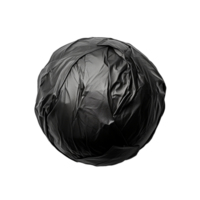 AI Generative black Paper ball on transparent background , AI generative png