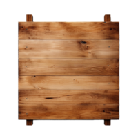 AI Generative wooden signboard on transparent background  AI generative png