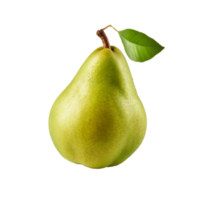 AI Generative Ripe Pear with Water Drops on transparent background png