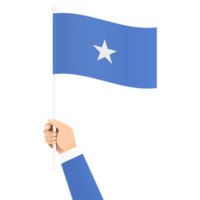 hand innehav somalia nationell flagga isolerat transparent enkel illustration png