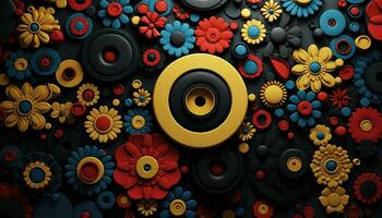 Abstract Chaos A Canvas of Random Shapes AI generated photo