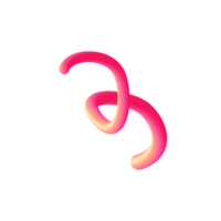 3d ligne vague rose png