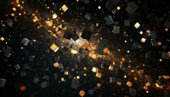 Abstract Shapes Unleashed A Display of Randomness AI generated photo