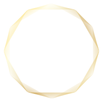 esagono linea d'oro png trasparente