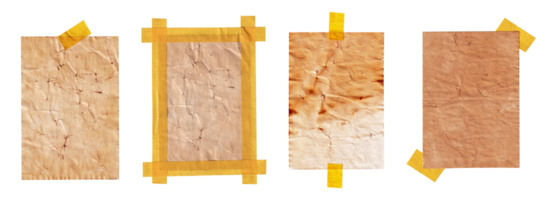 ensemble de ancien papier texture png