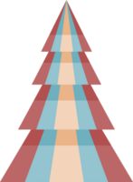 astratto, stilizzato Natale albero illustrazione. decorato Natale albero disegno, png con trasparente sfondo.