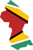 Zeichnung von Guyana Flagge Karte. png