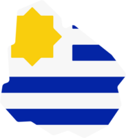 desenhando do Uruguai bandeira mapa. png