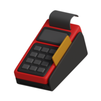 3d rendering of black friday credit card machine icon png