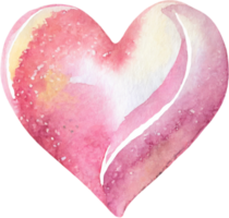 heart watercolor icon. AI Generated png