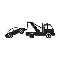 remolcar coche icono logo vector ilustración diseño modelo