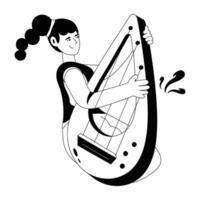 Trendy String Player vector