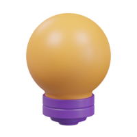 lumière ampoule icône 3d rendre illustration png