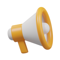 megaphone icon 3d render illustration png