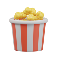 popcorn icoon 3d geven illustratie png