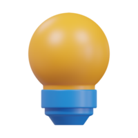 iluminação lâmpada ícone 3d render ilustração png