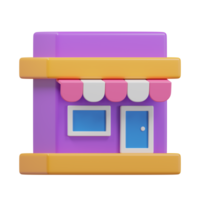 Store icon 3d render illustration png