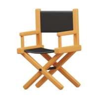 réalisateur chaise icône 3d rendre illustration png