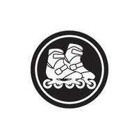 Roller skates logo icon vector template illustration design.