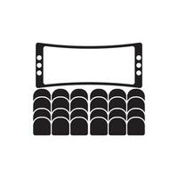 Cinema seat logo icon symbol vector design template illustration.