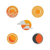 Sun logo vector template and symbol design