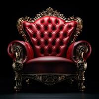 un rojo silla aislado foto