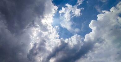 a blue sky with clouds and a blue sky, Blue sky and white cloud clear summer view, a large white cloud is in the sky, a blue sky with clouds and some white clouds photo