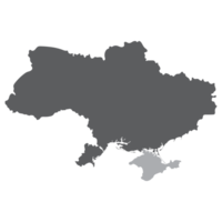 Ukraine map. Map of Ukraine in high details on grey color png
