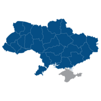 Oekraïne kaart. kaart van Oekraïne in administratief Regio's png