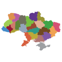 Ucrania mapa. mapa de Ucrania en administrativo regiones png