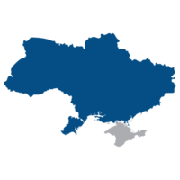 Ukraine map. Map of Ukraine in high details on blue color png