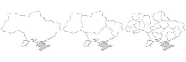 Ukraine map. Map of Ukraine in set vector