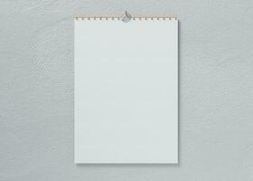 potrait desk calendar with blank of paper suitable for calendar design presentation photo