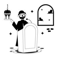 Trendy Islamic Preacher vector