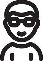 Glasses optical icon symbol image vector. Illustration of sunglasses protection eyesight graphic design image vector