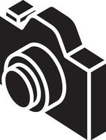 Camera photography icon symbol vector image. Illustration of multimedia photographic lens graphic design image