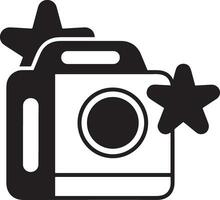 Camera photography icon symbol vector image. Illustration of multimedia photographic lens graphic design image