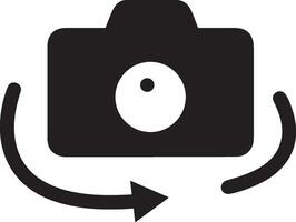 Camera photography icon symbol vector image. Illustration of multimedia photographic lens graphic design image