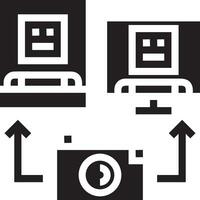 Camera photography icon symbol vector image. Illustration of multimedia photographic lens graphic design image