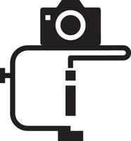 Camera photography icon symbol vector image. Illustration of multimedia photographic lens graphic design image