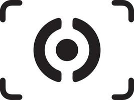 Camera photography icon symbol vector image. Illustration of multimedia photographic lens graphic design image