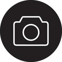 Camera photography icon symbol vector image. Illustration of multimedia photographic lens graphic design image