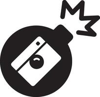 Camera photography icon symbol vector image. Illustration of multimedia photographic lens graphic design image