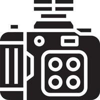 Camera photography icon symbol vector image. Illustration of multimedia photographic lens graphic design image