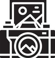 Camera photography icon symbol vector image. Illustration of multimedia photographic lens graphic design image