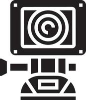 Camera photography icon symbol vector image. Illustration of multimedia photographic lens graphic design image