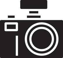 Camera photography icon symbol vector image. Illustration of multimedia photographic lens graphic design image