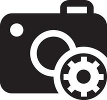 Camera photography icon symbol vector image. Illustration of multimedia photographic lens graphic design image