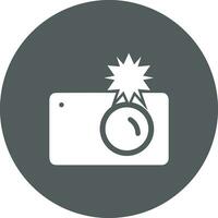 Camera photography icon symbol vector image. Illustration of multimedia photographic lens graphic design image