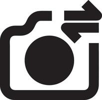 Camera photography icon symbol vector image. Illustration of multimedia photographic lens graphic design image